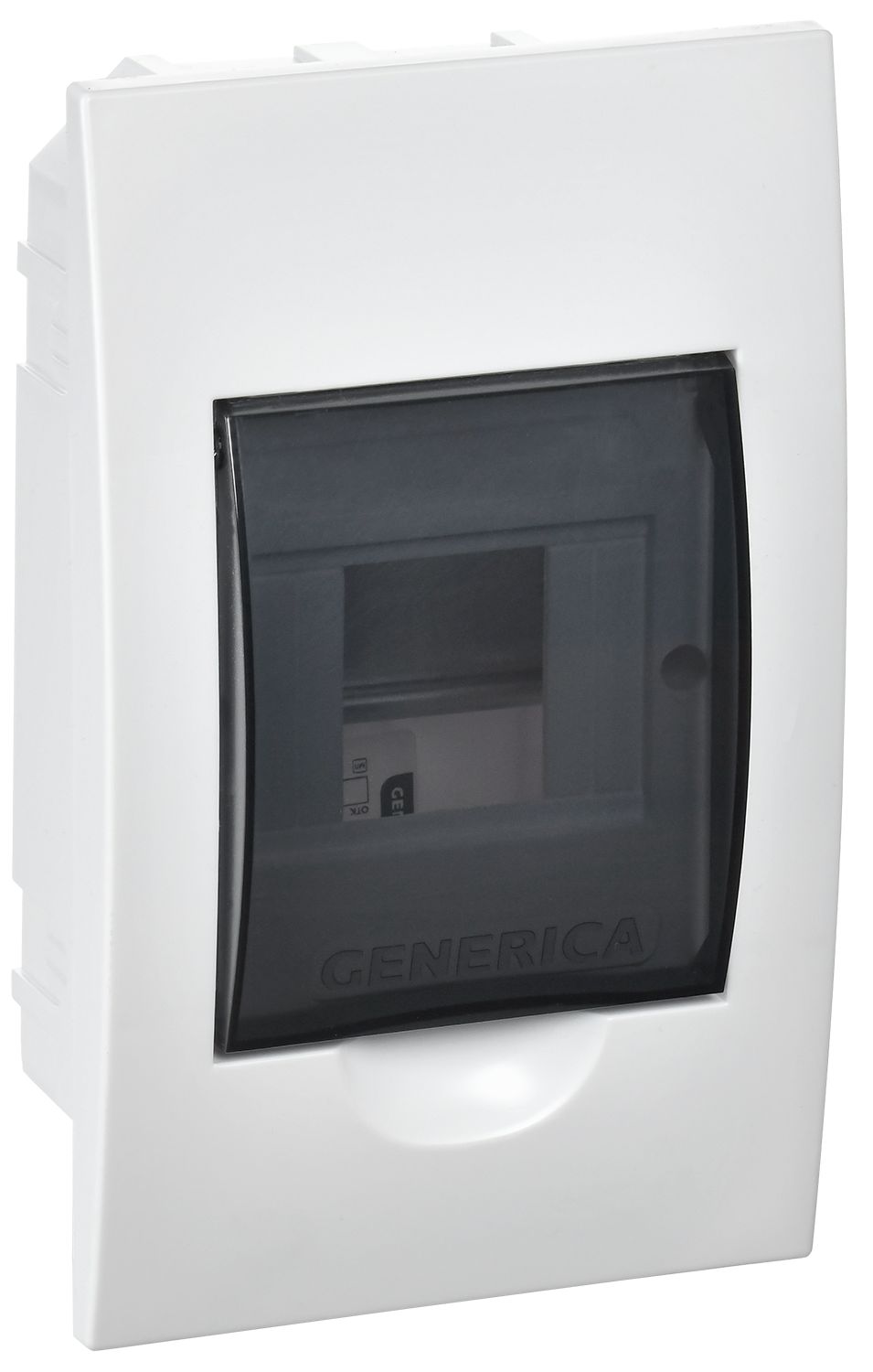Корпус пластиковый ЩРВ-П-4 черная прозрачная дверь IP41 GENERICA (MKP12-V-04-41-G)