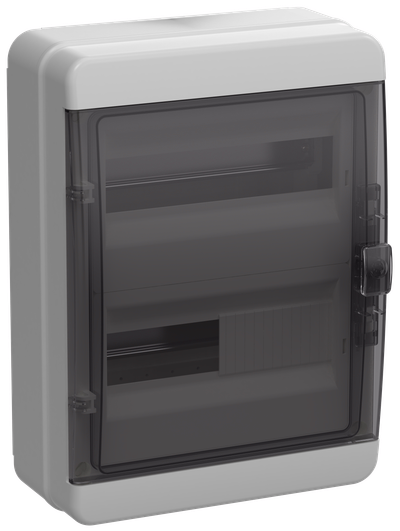 TEKFOR Корпус пластиковый КМПн-24 IP65 черная прозрачная дверь IEK