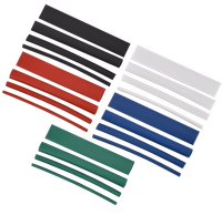 TTU set 2/1, 4/2, 6/3, 8/4 green, blue, red, black, white 20x8 cm/pack. IEK