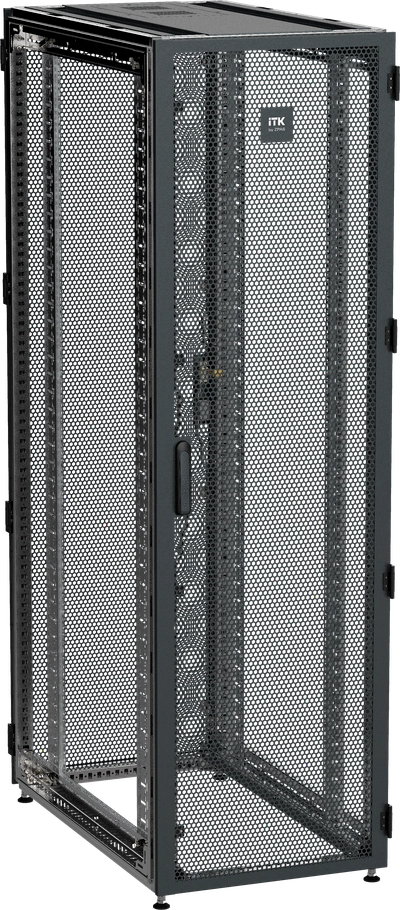 ITK by ZPAS Шкаф серверный 19" 45U 600х1000мм одностворчатые перфорированные двери черный РФ