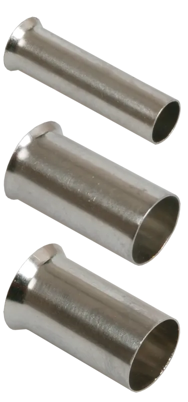 The pin sleeve lug is designed for terminating stranded copper conductors using the crimping method.