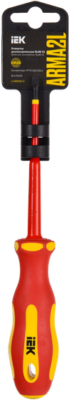 ARMA2L 5 Отвертка диэлектрическая SLIM SL4,0х100 Т2 IEK1