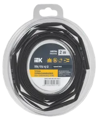 Heat shrink tubing TTU ng-LS 4/2 black (2m/pack) IEK