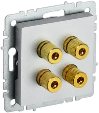 BRITE Audio socket 4-gang PA10-BrA aluminum IEK