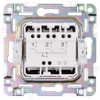 SKANDY Выключатель 3-клавишный 10А SK-V11N металл никель IEK5