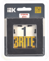 BRITE Рамка 1-местная РУ-1-2-Бр стекло черный матовый IEK1