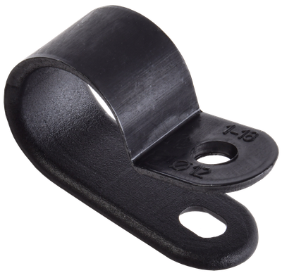 Скоба крепежная 12мм нейлоновая черная (50шт) IEK