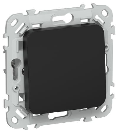 FLITE Выключатель 1-клавишный 2-полюсный проходной 10А ВС6/21-1-0-ФлЧ черный IEK