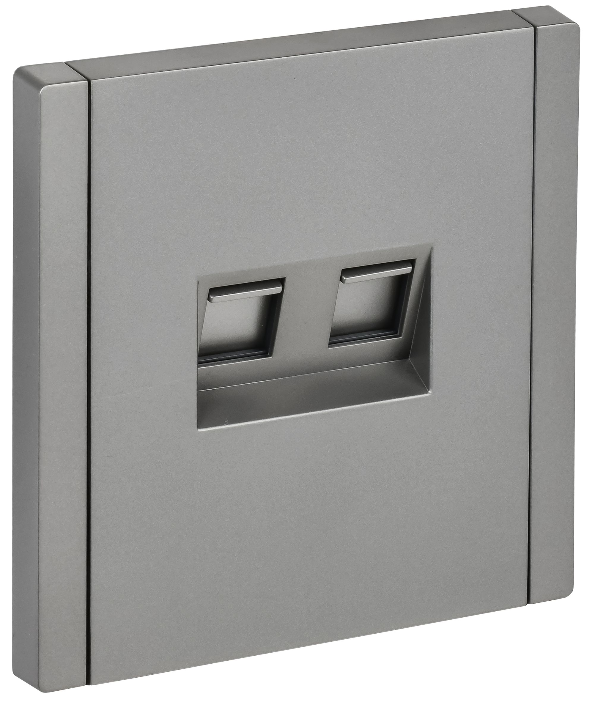 FORTE&PIANO Розетка компьютерная двойная RJ45 кат.6 FP534 сталь IEK