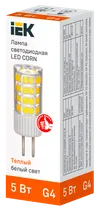 LED lamp CORN 5W 230V 3000K G4 IEK2