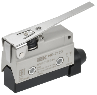 Микропереключатель концевой МП-7120 рычаг IP40 IEK