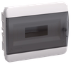 TEKFOR Корпус пластиковый ЩРВ-П-12 IP41 черная прозрачная дверь IEK0