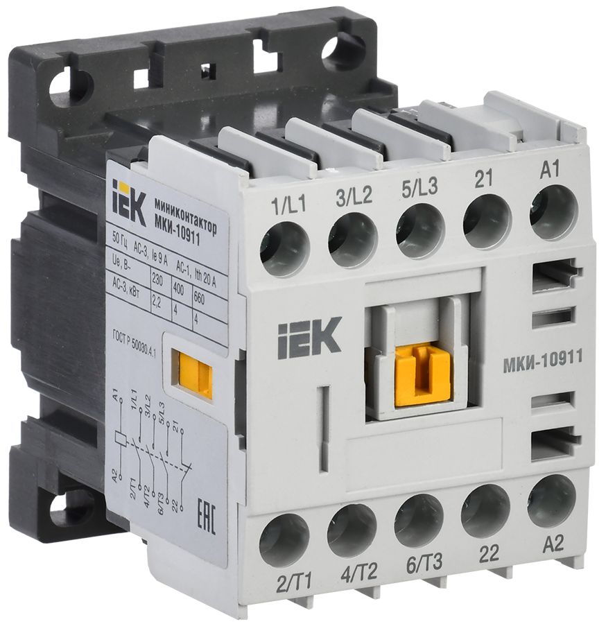 Миниконтактор МКИ-10911 9А 110В/АС3 1NC IEK (KMM11-009-110-01)