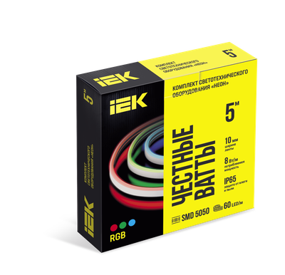 Neon LED lighting kit (5m LED strip LSR5-5050RGB60-8-IP65-220V + driver) IEK