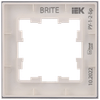 BRITE Рамка 1-местная РУ-1-2-Бр стекло белый матовый IEK6