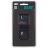 SKANDY Рамка 2-местная SK-F22G стекло графит IEK1