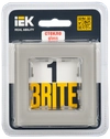 BRITE Рамка 1 -местная РУ-1-2-БрД стекло дымчатый IEK1