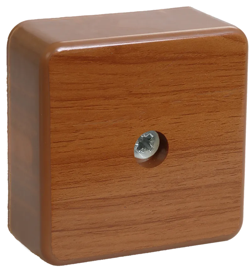 Коробка распаячная КМ41206-05 для открытой проводки 50х50х20мм дуб (4 клеммы 3мм2) IEK