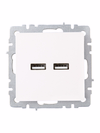 BRITE Розетка USB A+A 5В 3,1А РЮ10-1-БрЖ жемчуг IEK1