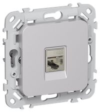 FLITE Розетка компьютерная RJ45 категория 6 STP РК6-1-1-ФлА алюминий IEK