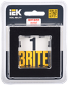 BRITE Рамка 1 -местная РУ-1-1-БрЧ металл черный IEK1