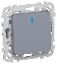 FLITE Выключатель 1-клавишный кнопочный с индикацией 10А ВС11-2-1-ФлМ маренго IEK