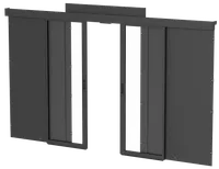 ITK by ZPAS Комплект дверей раздвижных холодного коридора 42U 1000мм черный