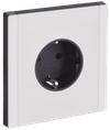FORTE&PIANO Socket 1-gang with earthing with protective shutters screw fastening 16A FP215M metal white IEK0
