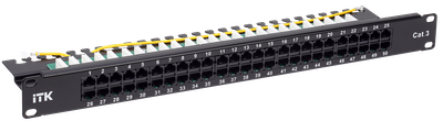 ITK 1U телефонная патч-панель кат.3 50 портов RJ45 (Dual)