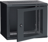 ITK Шкаф настенный LINEA W 9U 600х450мм дверь перфорированная RAL 90050