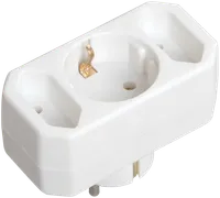 Adapter for 3 sockets T-01/01-2 --1round+2flat sockets IEK