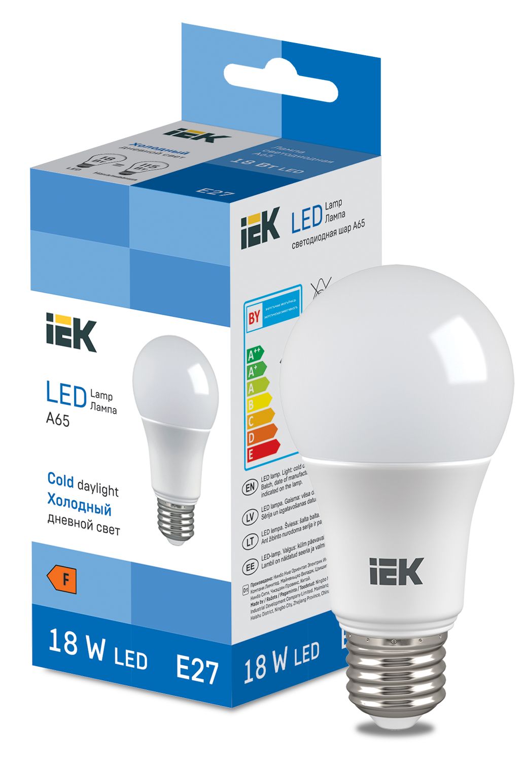 LED Bulb A65 1850lm 6500K E27 IEK