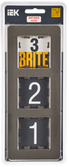 BRITE Рамка 3-местная РУ-3-1-Бр металл латунь RE IEK1