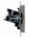 BRITE Розетка компьютерная двойная RJ45 кат.5E РК10-2-БрА алюминий IEK3