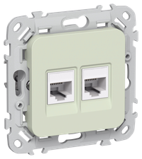 FLITE Розетка 2-местная компьютерная RJ45 категория 5Е UTP РК5е-2-0-ФлП панг IEK