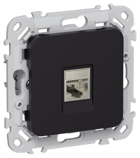 FLITE Розетка компьютерная RJ45 категория 5Е STP РК5е-1-1-ФлЧ черный IEK