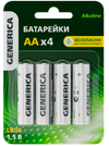 Батарейка щелочная Alkaline LR06/AA (4шт/блистер) GENERICA0