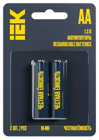 GREEN Ni-MH AA 2700mAh battery (2pcs/blister) IEK