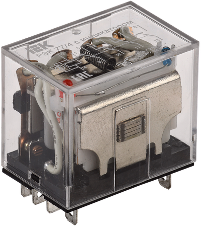 Реле РЭК77/4(LY4) с индикацией 10А 12В AC IEK