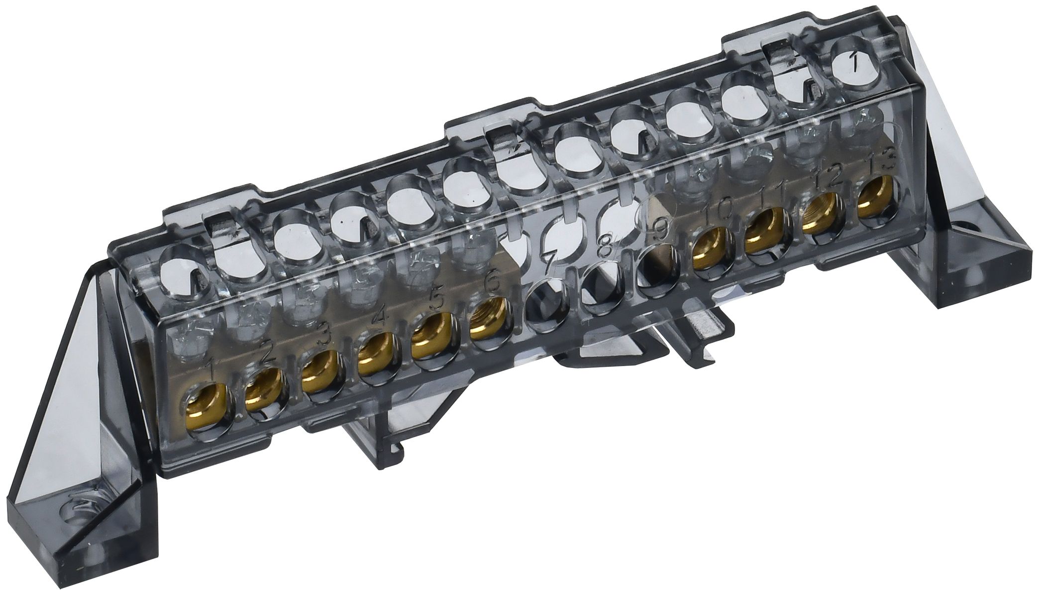 TEKFOR Шина N "ноль" в комбинированном DIN-изоляторе "Стойка" 6х9-(4+6)-Ч IEK (TF-NN10-46-DP-K02)