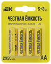 Батарейка щелочная Alkaline LR6/AA (5+3шт/блистер) ПРОМО IEK0