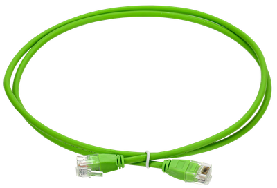 ITK patch cord cat. 6 UTP LSZH 3M slim cap without tongue green