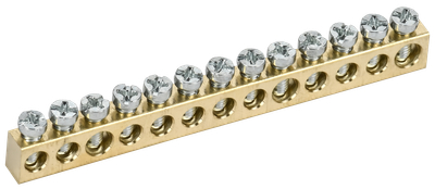 TEKFOR Шина нулевая сечение 6х9 13 отверстий IEK