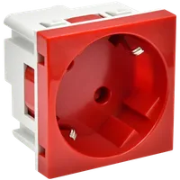 PRIMER RKS-20-32-P-45 45deg socket with protective shutter earthing contact and screw terminal (2 modules) red IEK