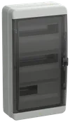 TEKFOR Корпус пластиковый КМПн-36 IP65 черная прозрачная дверь IEK0