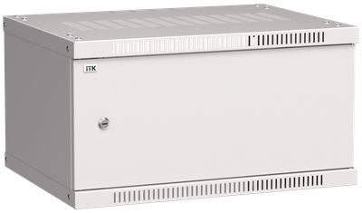 ITK Шкаф настенный LINEA WE 6U 600х450мм дверь металл серый