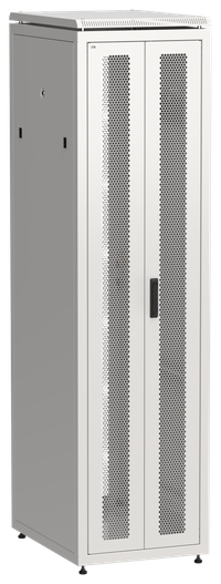 ITK LINEA N Шкаф сетевой 19" 47U 600х800мм двери передняя двустворчатая перфорированная задняя перфорированная серый