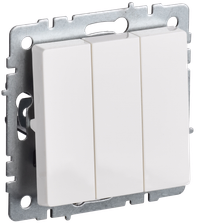 BRITE Выключатель 3-клавишный 10А ВС10-3-0-БрБ белый