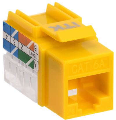 ITK Модуль Keystone Jack кат.6A UTP 110 IDC 90град жёлтый