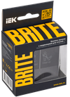 BRITE Кнопка звонка с индикацией для отелей 10А ВС10-1-9-БрГ графит IEK1